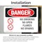 Signmission No Smoking No Open Flames No Sparks Danger Sign, Vinyl Decal, 10in W x 7in L, 2PK OS-2PACK-DS-D-710-L-1492 - alternate 6